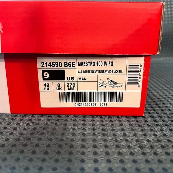 ***NWT*** Lotto Maestro 100 IV Soccer Cleats White & Navy Blue - Picture 12 of 12